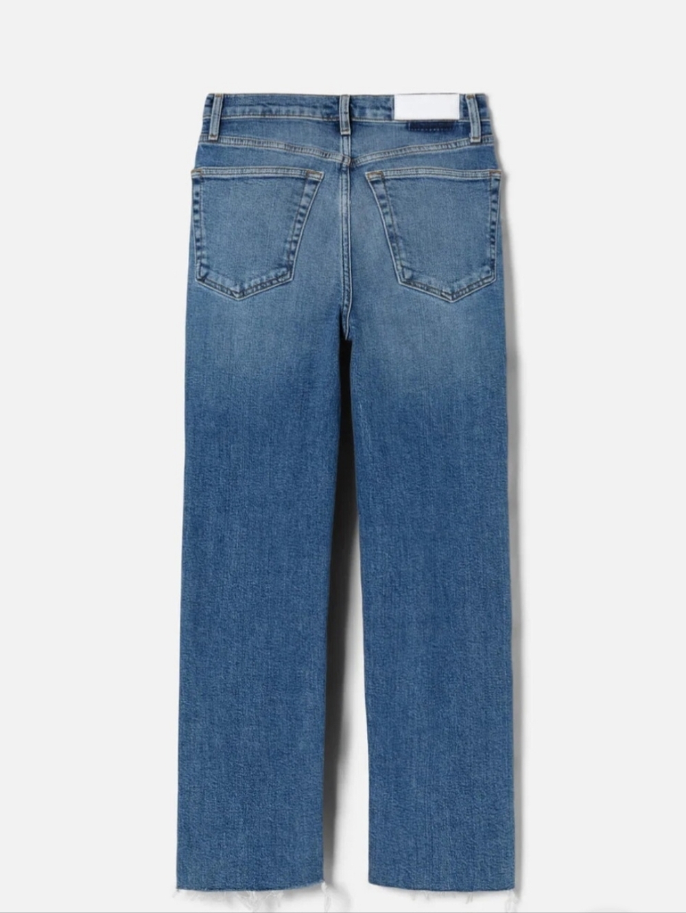 Re/Done Comfort Stretch High Rise Stove Pipe Jeans- In Medium Wash - Picture 5 of 13